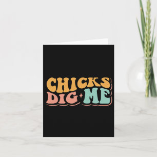 Funny Groovy Chicks Dig Me Happy Easter Card