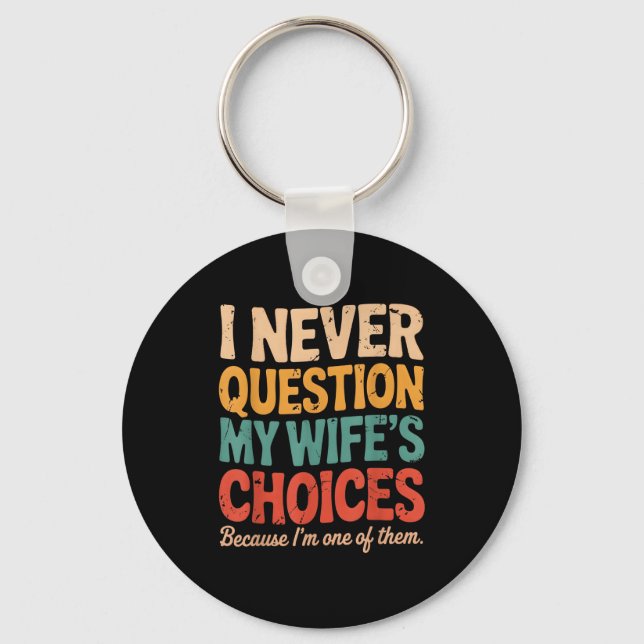 Funny Groovy Dad Joke Quote For Husband Fathers Da Key Ring (Front)