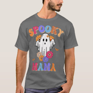 Funny Groovy Spooky Mama Halloween for Women T-Shirt