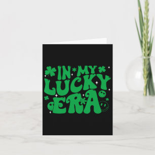 Funny Groovy St Patricks Day Shamrock In My Lucky Card