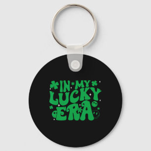 Funny Groovy St Patricks Day Shamrock In My Lucky Key Ring
