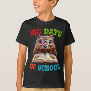Funny Groundhog 100th Day Of School Teacher Ground T-Shirt