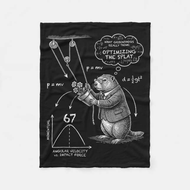 Funny Groundhog Day 67 Meme What Groundhogs Really Fleece Blanket (Front)
