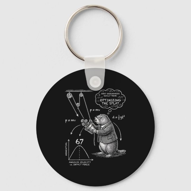 Funny Groundhog Day 67 Meme What Groundhogs Really Key Ring (Front)