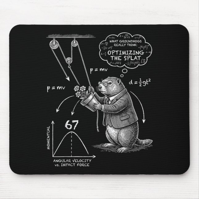 Funny Groundhog Day 67 Meme What Groundhogs Really Mouse Mat (Front)