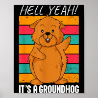 Funny Groundhog Day Cartoon Anime Novelty Graphic 