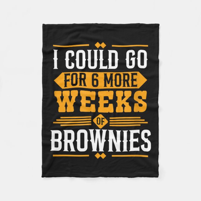 Funny Groundhog Day Dessert Design - 6 More Weeks  Fleece Blanket (Front)