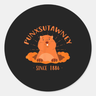 Funny Groundhog Day Punxsutawney Since 1886 Classic Round Sticker