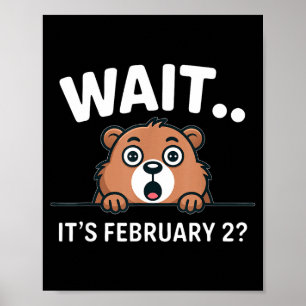 Funny Groundhog Day Wait It’s Feb 2 Surprise Adult Poster