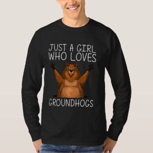 Funny Groundhog For Girls Kids Woodchuck Rodent A T-Shirt