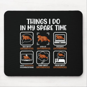 Funny Groundhog Lover Woodchuck Ground Hog Men Wom Mouse Mat