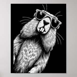 Funny Groundhog Lover Woodchuck Groundhog Day Poster