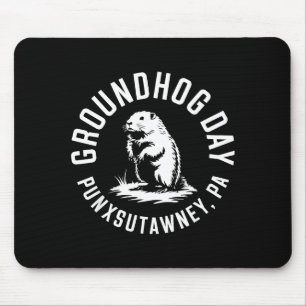 Funny Groundhog Punxsutawney Groundhog Day Shadow Mouse Mat