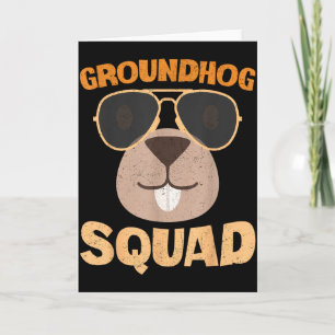 Funny Groundhog Squad Happy Groundhog Day 2025 _1 Card