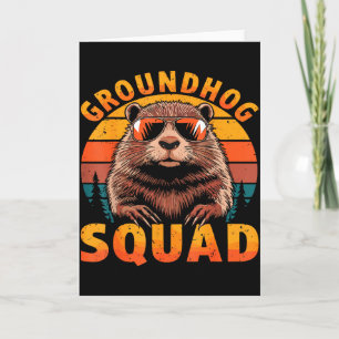 Funny Groundhog Squad Happy Groundhog Day 2025  Card