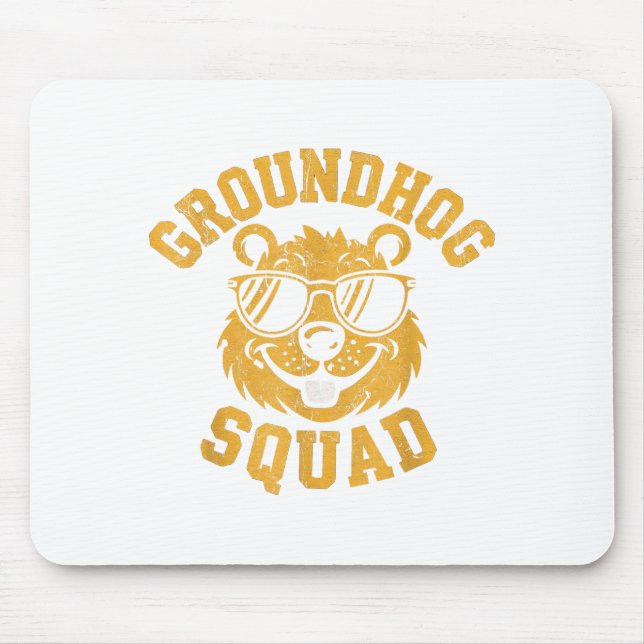 Funny Groundhog Squad Happy Groundhog Day 2025  Mouse Mat (Front)