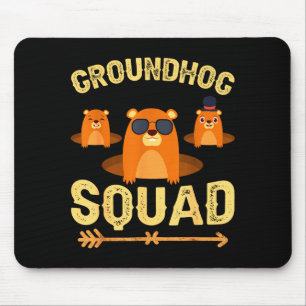 Funny Groundhog Squad Shirt Happy Groundhog Day 20 Mouse Mat