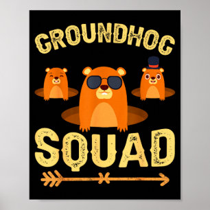 Funny Groundhog Squad Shirt Happy Groundhog Day 20 Poster