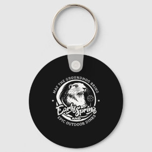 Funny Groundhogs Day Early Spring For Outdoor Pick Key Ring