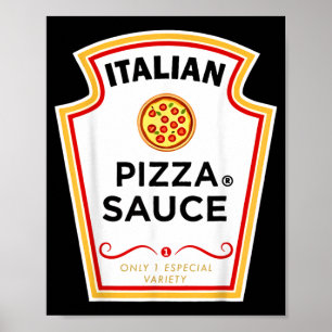 Funny Group Condiments Halloween Costume Italian Poster