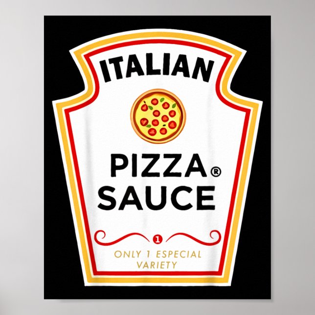 Funny Group Condiments Halloween Costume Italian Poster (Front)