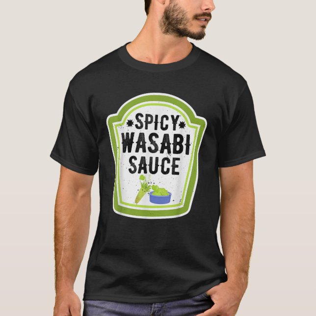 Funny Group Halloween Costume Wasabi Sauce Condime T-Shirt (Front)