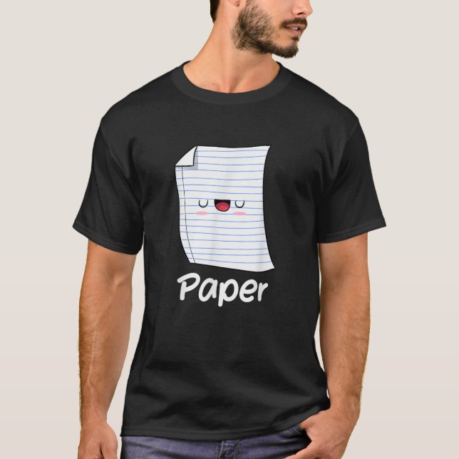 Funny Group Halloween Outfit Rock Paper Scissors C T-Shirt (Front)