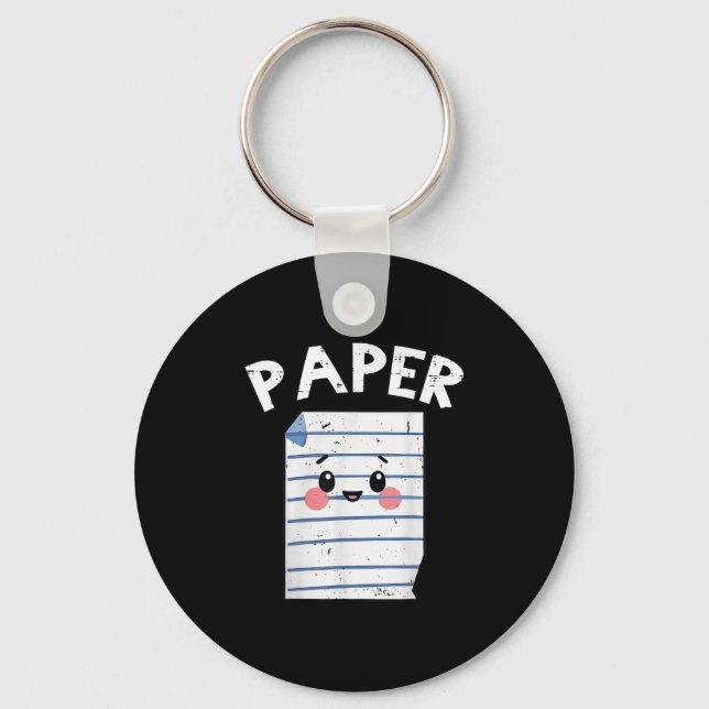 Funny Group Halloween Outfit - Rock Paper Scissors Key Ring (Front)
