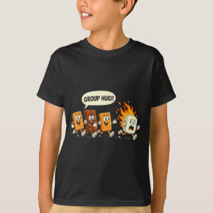 Funny group hug marshmallow campfire smores T-Shirt