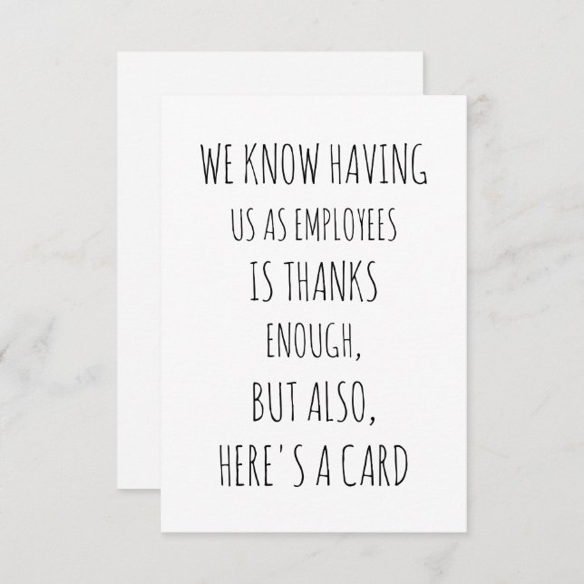 Funny Group Work Card - Card for Boss - Boss's Day (Front/Back)