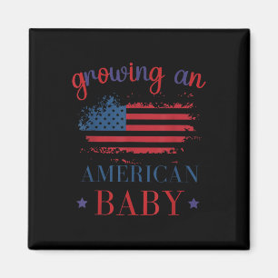 Funny Growing An American Baby Pregnancy 4th Of Ju Magnet