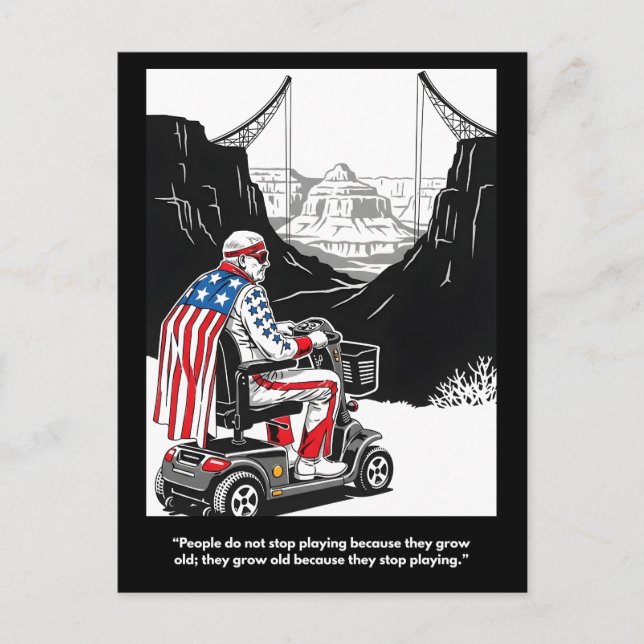 Funny Growing Older themed Postcard (Front)