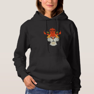Funny Growling Mouth Open Bengal Tiger Birthday Me Hoodie