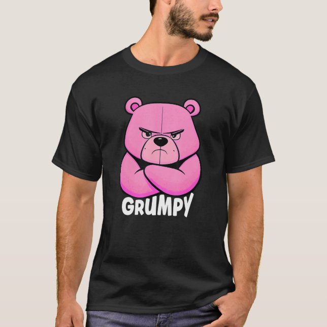Funny Grumpy Bear - Grouch Or Grouch T-Shirt (Front)