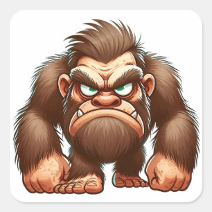 Funny grumpy Bigfoot Sticker   Sasquatch Decal