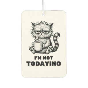 Funny Grumpy Cat Coffee Car Accessory Car Air Freshener