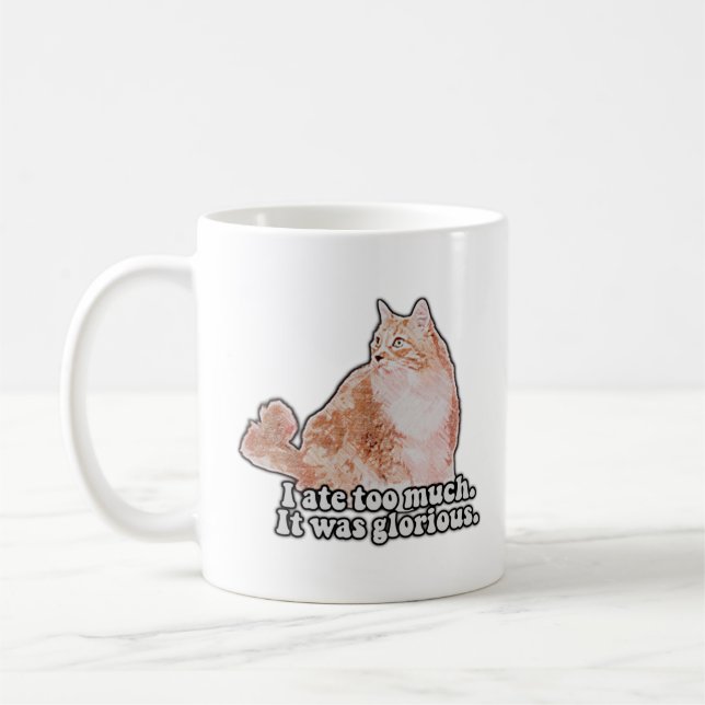 Funny grumpy cat meme for cat and kitty lovers coffee mug (Left)