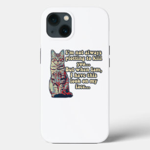 Funny grumpy cat meme for cat lovers and owners iPhone 13 case