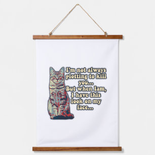 Funny grumpy cat meme for cat lovers and owners  hanging tapestry