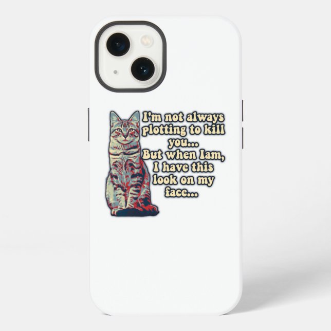 Funny grumpy cat meme for cat lovers and owners iPhone case (Back)