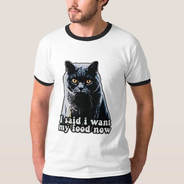 Funny grumpy cat meme for cat owners and lovers T-Shirt (Front)