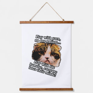 Funny grumpy cat meme for cats and kittens owners  hanging tapestry