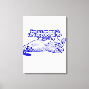 Funny grumpy cat meme for kitten and cat lovers canvas print