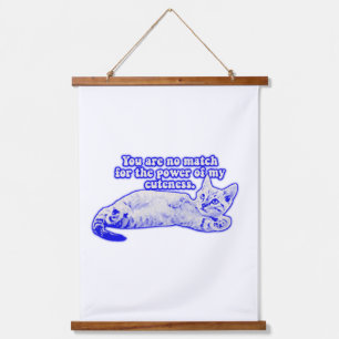 Funny grumpy cat meme for kitten and cat lovers  hanging tapestry