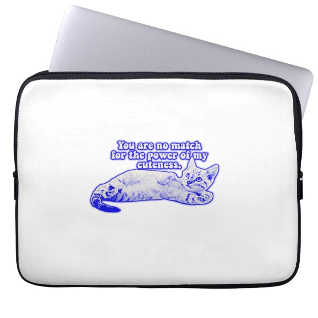 Funny grumpy cat meme for kitten and cat lovers laptop sleeve (Front)