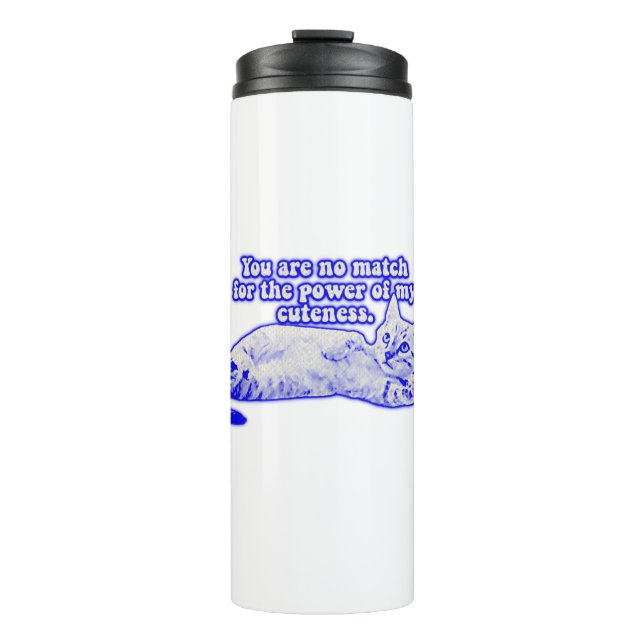 Funny grumpy cat meme for kitten and cat lovers thermal tumbler (Front)