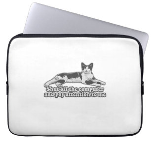 Funny grumpy cat meme for kitten lovers &cat owner laptop sleeve