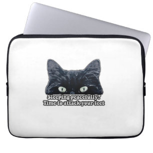 Funny grumpy cat meme for kitten owners &cat lover laptop sleeve