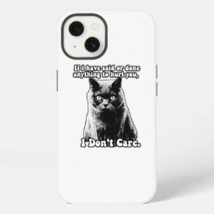 Funny grumpy cat meme for kitten persons & owners iPhone 13 case