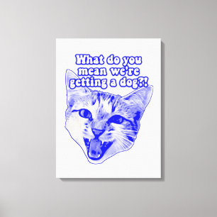 Funny grumpy cat meme for kitty and cat lovers canvas print